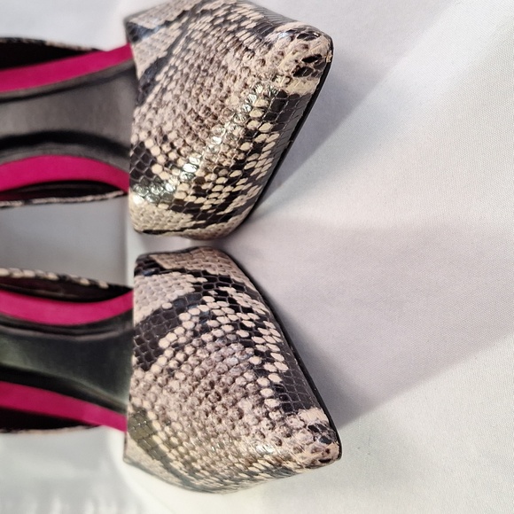 #ADM Aldo genuine leather sz 8 faux snake skin heels - Picture 8 of 10